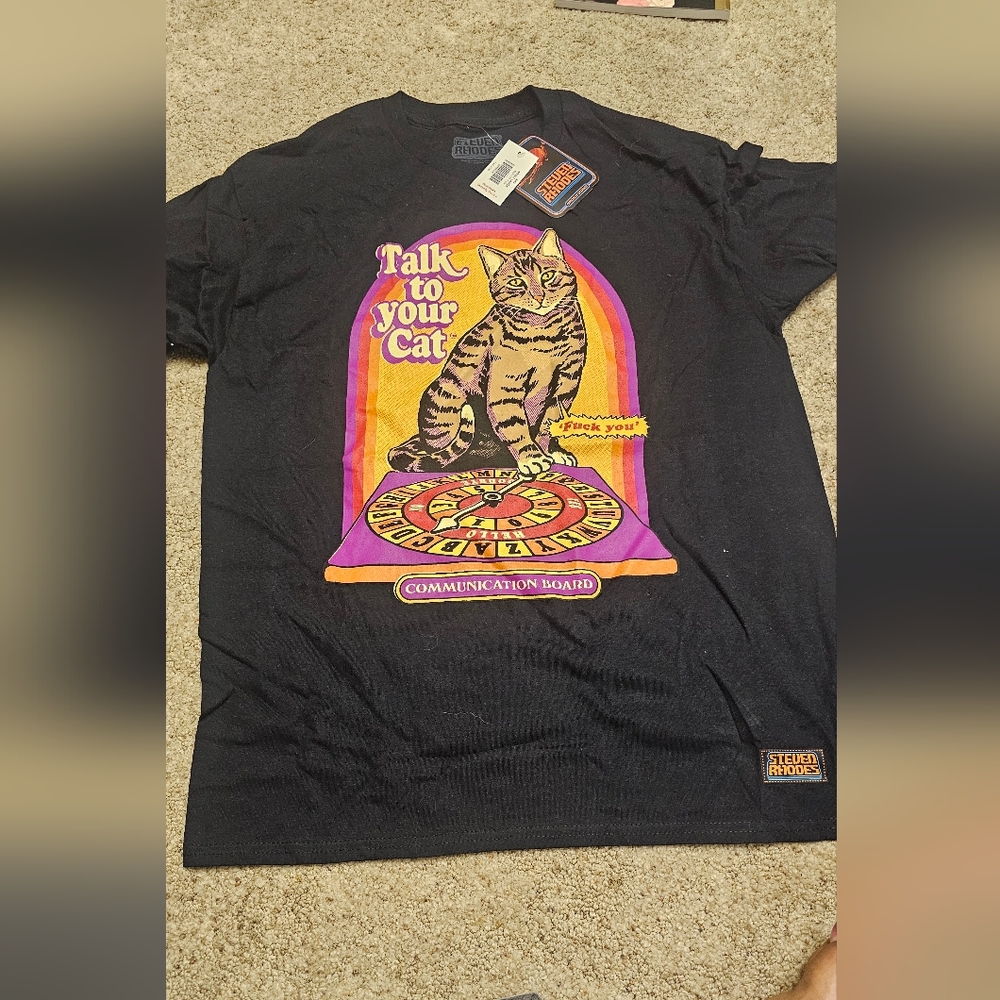 Steve Rhodes Cat Cumunication T-Shirt Clothing & Accessories